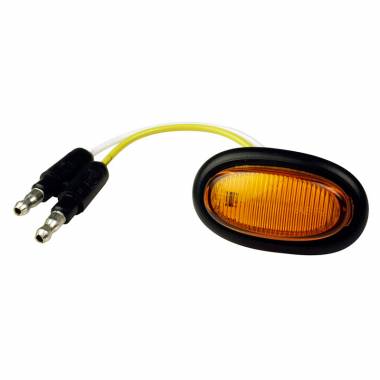 Grote 47963 Amber MicroNova LED Clearance/Marker Light, Oval, Grommet Mount, 12V