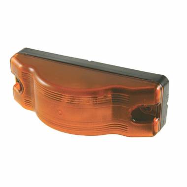 Grote 53163 Sentry Rectangular Side Turn Signal Lamp, Black Base, Amber Lens, 12V