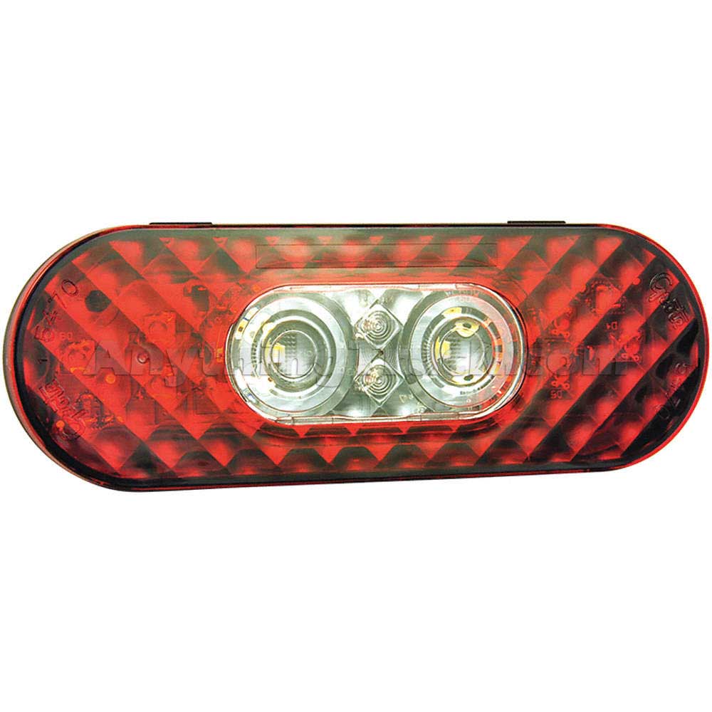 Grote 54702 6" Oval LED Stop, Tail, Turn With Integrated Backup Light
