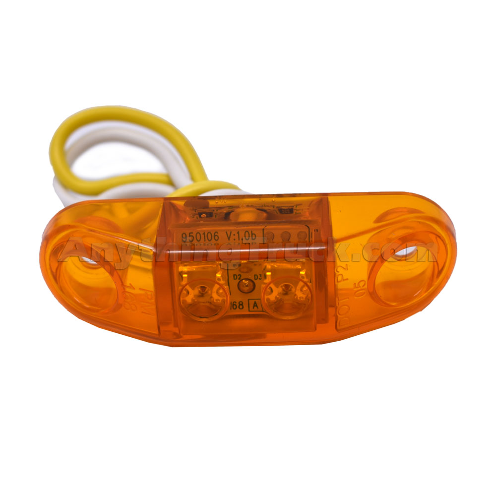 Peterson 168A Piranha Amber Slim-Line 2-Diode LED Clearance/Side