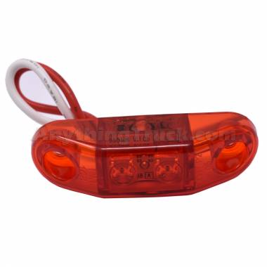 Peterson 168R Piranha Red 2-Diode LED Clearance/Side Marker Light, 9-16V, Slim-Line