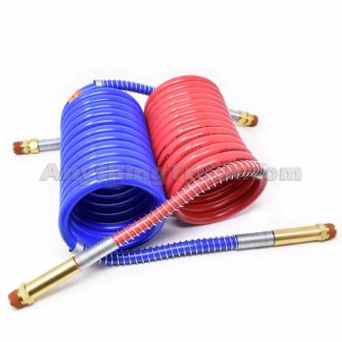 Phillips 11-5150 Polar Air Red and Blue Coiled Air Hoses, Flexible at -85 Deg F, 15' Long