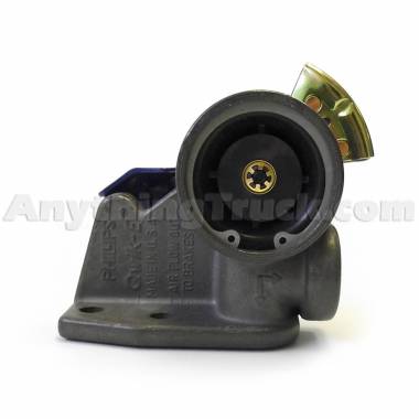 Phillips 12-236 Angled QWIK-E Service (Blue) Gladhand with Quick Release Valve