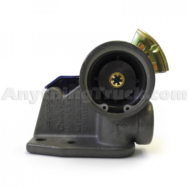 Phillips 12-236 Angled QWIK-E Service (Blue) Gladhand with Quick Release Valve