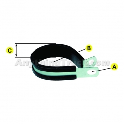 Phillips 5-45044 Rubber Cushioned Clamp for 1/4" O.D. Tubing, 1/4" Mounting Hole