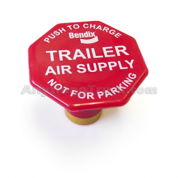 Bendix 291054N Button For  Push/Pull Valves, Pin-Type, 5/16" Shaft, 1-1/2" Octagon,Trailer Emergency