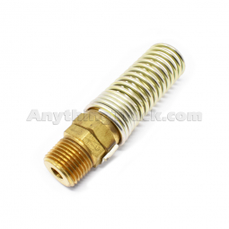 Bendix 226139N Rubber Air Hose Connector with Spring Guard, 1/2" NPT, 3/8" ID Hose