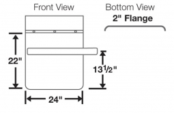 One Pair of 1585B-KIT Stainless Steel Standard Quarter Fenders (Braceless Design)