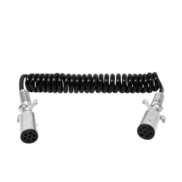 PTP 12CL 12ft. 7-Way Coiled Electrical Cable with 12" Leads