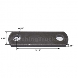 PTP 1812 Shackle Link, 3-1/8" Hole to Hole, For 1-3/4" Double Eye Leaf Springs