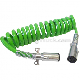 PTP 12ABSCL 12ft 7 Pole ABS Coiled Power Cord With 12" Leads, 4/12, 2/10, & 1/8 Gauge Wires