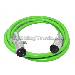 PTP 12ABSST 12' 7-Way Round Straight ABS Cable, Metal Plugs
