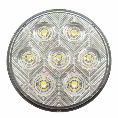 Pro LED 407C 4" Round 7-LED Back-Up Light, Grommet Mount, Clear Lens, 12V