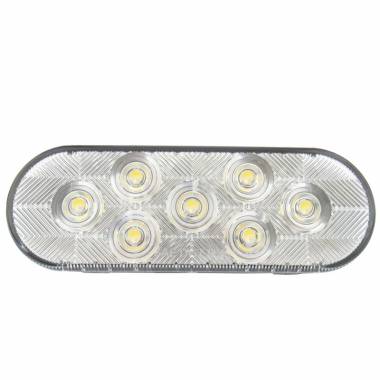 Pro LED 607C 6" Oval 7-LED Back-Up Light, Grommet Mount, Clear Lens, 12V