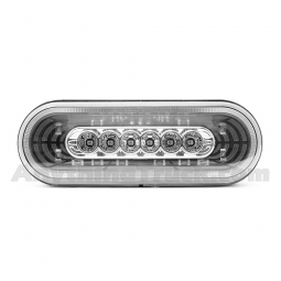 Pro LED 622RCTUN 6" Oval Tunnel Vision Stop/Tail/Turn Light, Clear Lens, 22 Red LEDs