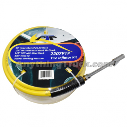50' Glad Hand Connected Tire Inflation Kit With Dual Head Air Chuck
