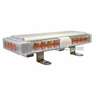 Pro LED ML24A Class 1 Amber LED Mini Light Bar, 24 LEDs, 12 Flash Patterns, Permanent Mount, 12/24V