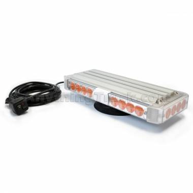 Pro LED MLWM24A Class 1 Amber LED Mini Light Bar, 24 LEDs, 12 Flash Patterns, Magnet Mount, 12/24V