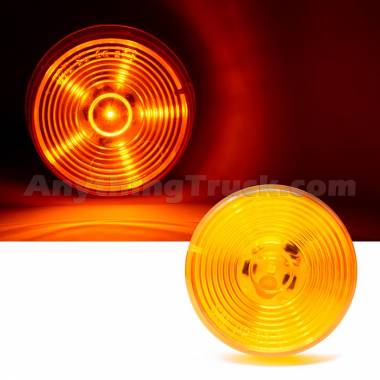 Pro LED 200YTL Amber 2" Round LED Clearance/Marker Light, Starburst, 6 LEDs, 12V