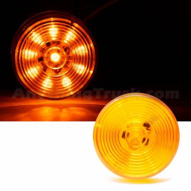 Pro LED 210YTL Amber 2" Round LED Clearance/Marker Light, Starburst, 10 LEDs, 12V