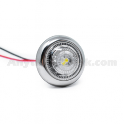 Pro LED 34C1FL 3/4" Round Bullet Style Marker Light with Chrome Bezel, Single White Flash