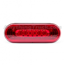 Pro LED 622RTUN 6" Oval Tunnel Vision Stop/Tail/Turn Light, Red Lens, 22 Red LEDs
