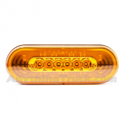 Pro LED 622YTUN 6" Oval Tunnel Vision Turn Signal Light, Amber Lens, 22 Amber LEDs