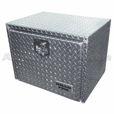 Road Pro 1705100 Diamond Plate Aluminum Underbody Toolbox, 18" x 18" x 24", Locking T-Handle