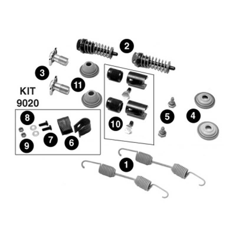Meritor KIT9006B Stopmaster II 15" Wedge Brake Minor Repair Kit, 12