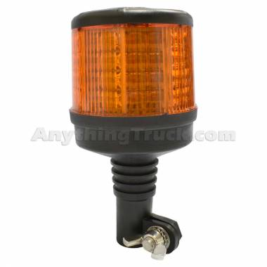 Pro LED 2856APLM Amber LED Warning Beacon, 16 Flash Patterns, DIN Pole Mount, 12/24V