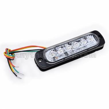 Pro LED 306A Low-Profile Amber LED Strobe Lamp, 19 Flash Patterns, Surface Mount, 12/24V