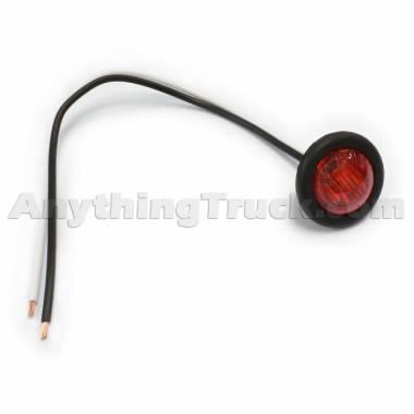 Pro LED 34R1 3/4" Round Red LED Clearance/Marker Light with Grommet, 1 LED, 12V