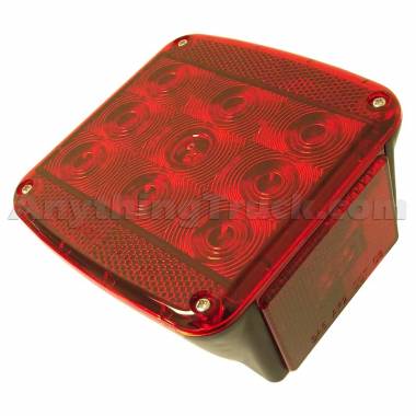 Pro LED 44R RH Square Tail Light for Trailers Under 80" Wide, No License Plate, 12V