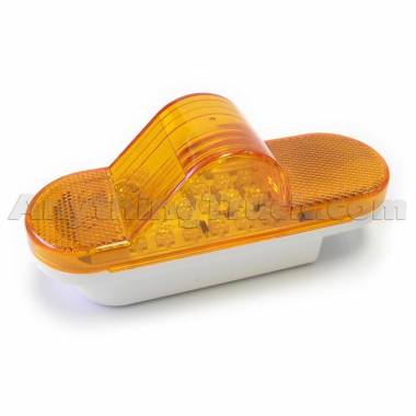 Pro LED 602YWB 6" Oval 18-LED Mid-Trailer Turn Signal Lamp, Grommet Mount, Amber Lens, 12V