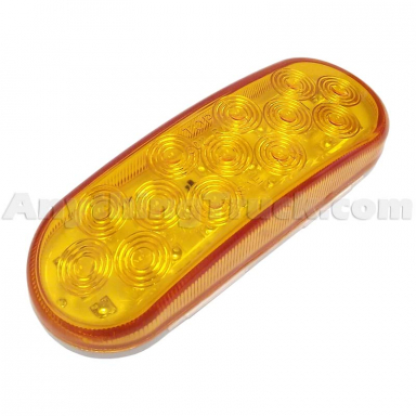 Pro LED 602Y24V 24-Volt 27-Diode 6-Inch Oval Amber LED Park/Turn Signal Light