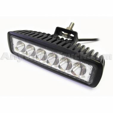 Pro LED 9618CSP 1620-Lumen Rectangular LED Spot Work Light, 18W OSRAM, U-Bracket Mount, 12/24V