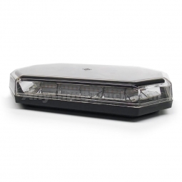 10 Function, Amber LED, Clear Lens Mini Light Bar Warning Light with Permanent Mount - 10-30 VDC