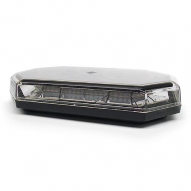 Pro LED LPWM10F Mini Light Bar Warning Light, Clear Lens, Magnet Mount, 10-Function, 12/24V