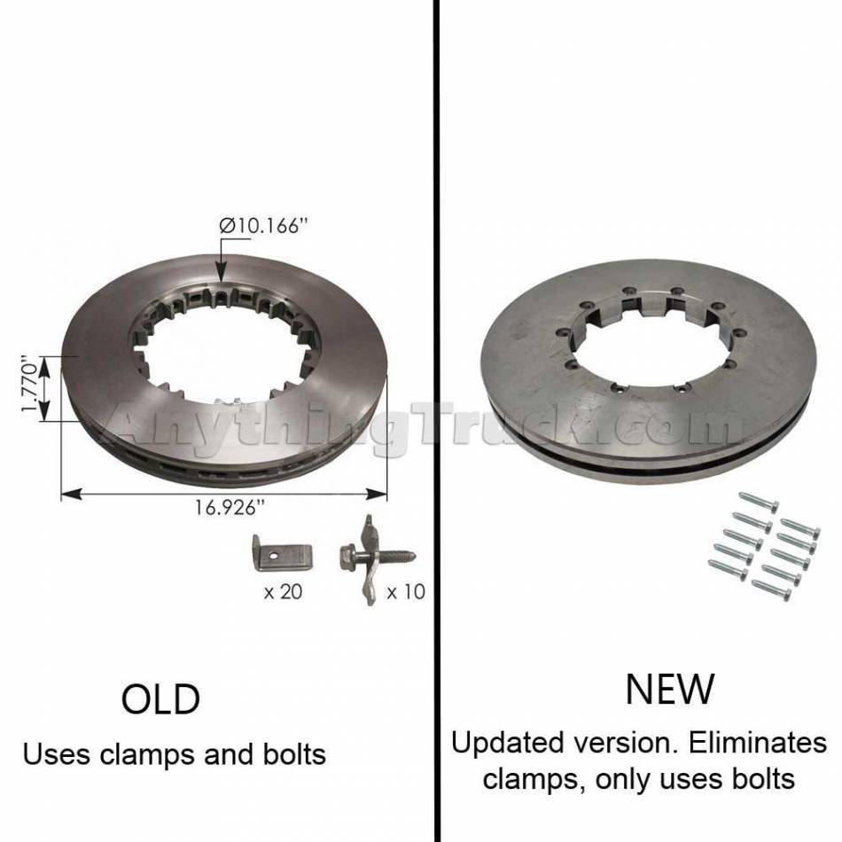 153.1802569 Heavy Duty Easy-Fit Splined Disc Rotor Kit for Bendix