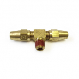1/8" NPT Male Branch Tee for 1/4" Nylon Air Brake Tubing