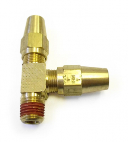 1/4" NPT Male Run Tee for 3/8" Nylon Air Brake Tubing