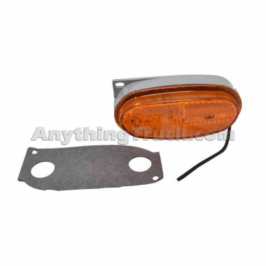Betts 215202 Amber 4" Oval LED Clearance/Marker Light, 6-LED, 12V/24V, Surface Mount