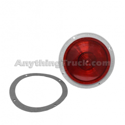 Betts 400066 Red Incandescent Stop/Tail/Turn Light With Ground Strap, Shallow Lens, 40 Series, 12V