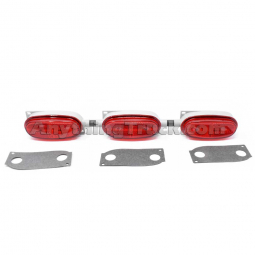 Betts IDR2LP60-000 Red LED 3-Light Identification Bar, 16.5" Total Length, 12V/24V, 200 Series