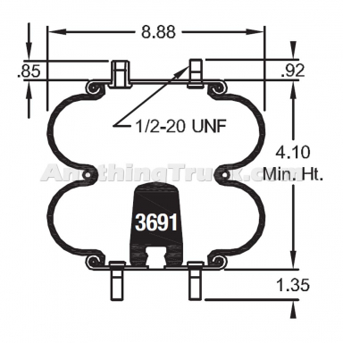 Firestone W01-358-6941 Air Bag, Replaces for Histeer 10302 Air Spring
