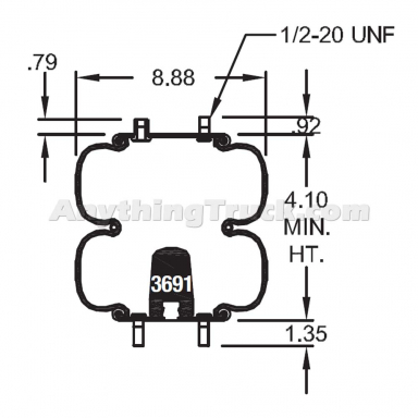 Firestone W01-358-6944 Air Bag, Replaces Histeer 10307 Air Spring