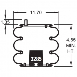 Firestone W01-358-8038 Air Bag, Replaces Silent Drive and Histeer 10313 Air Springs