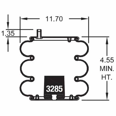 Firestone W01-358-8038 Air Bag, Replaces Silent Drive and Histeer 10313 Air Springs