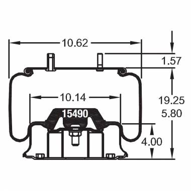 Firestone W01-358-8052 Air Bag, Replaces Hendrickson B12514-012 and Watson & Chalin AS-0039