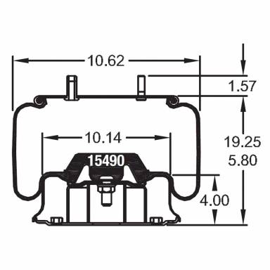 Firestone W01-358-8052 Air Bag, Replaces Hendrickson B12514-012 and Watson & Chalin AS-0039